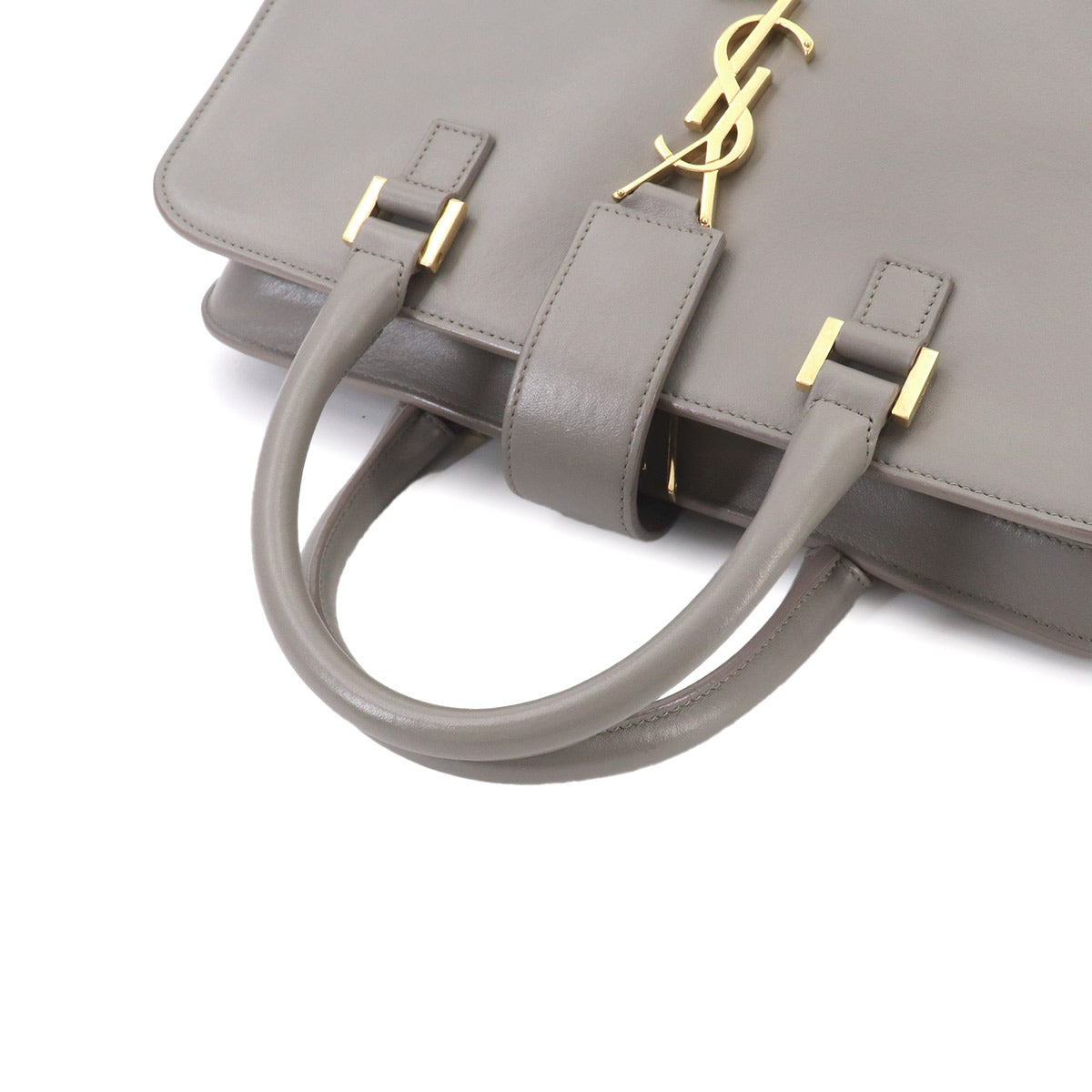 Cabas S Hand Shoulder Bag Leather Gray 472469