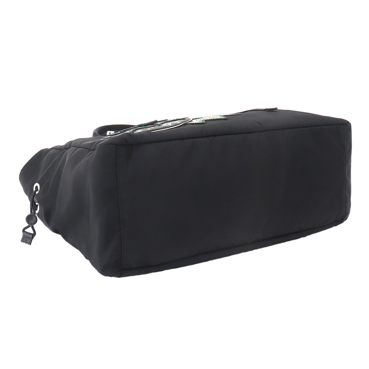 Frankenstein Tote Bag Nylon Saffiano Leather Nero Black