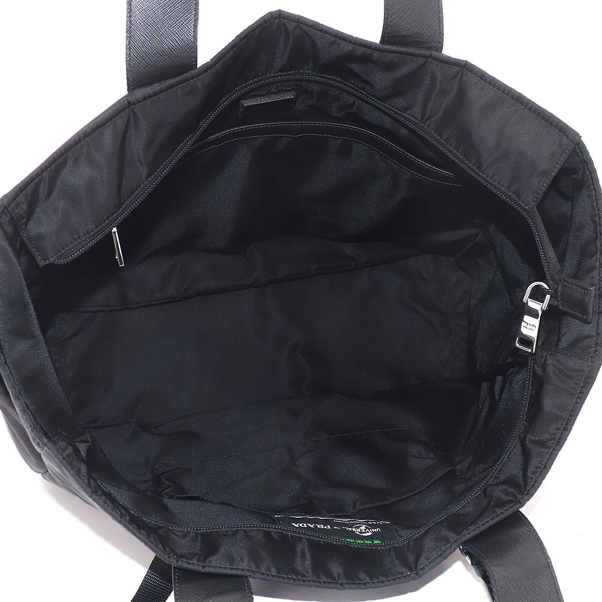 Frankenstein Tote Bag Nylon Saffiano Leather Nero Black
