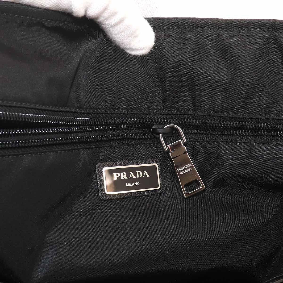 Frankenstein Tote Bag Nylon Saffiano Leather Nero Black