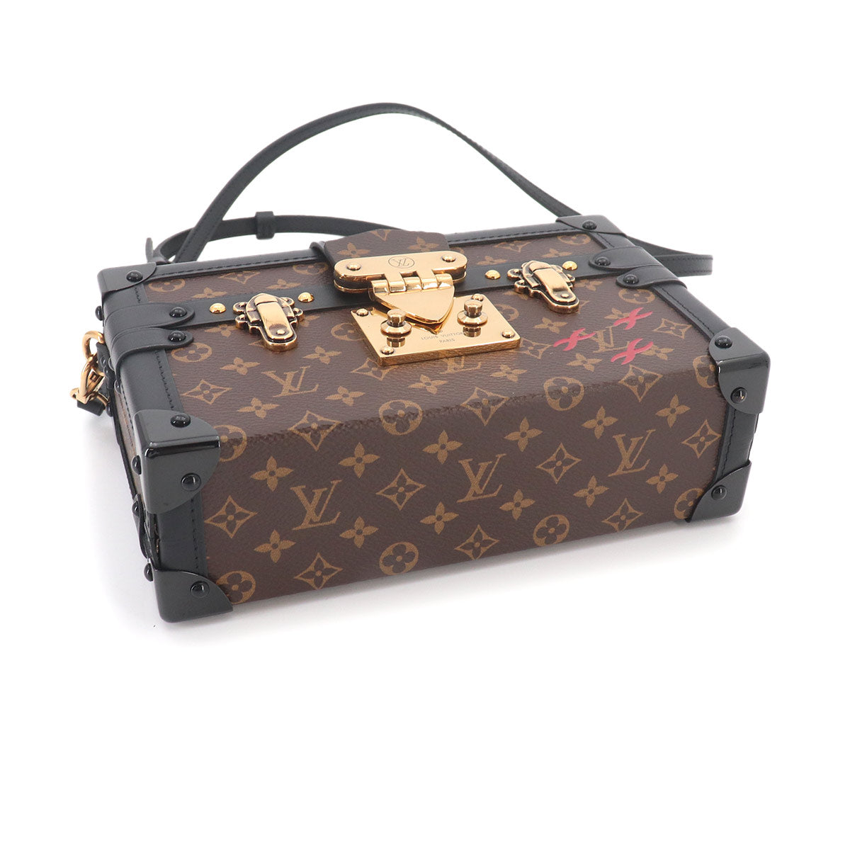 Monogram Petite Malle Shoulder Bag Brown M45943