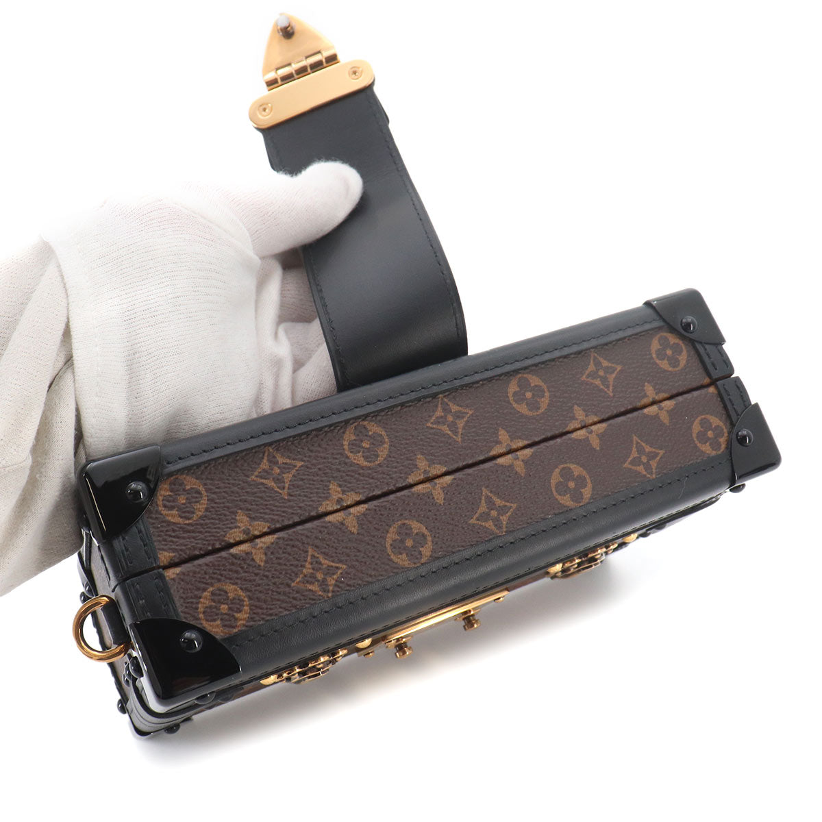Monogram Petite Malle Shoulder Bag Brown M45943