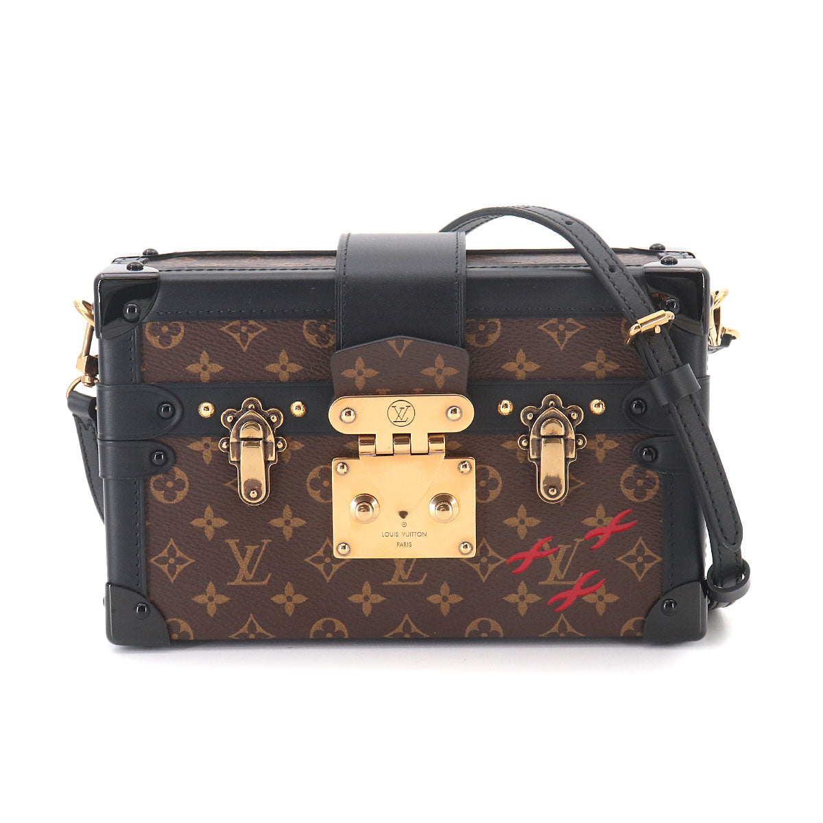 Monogram Petite Malle Shoulder Bag Brown M45943