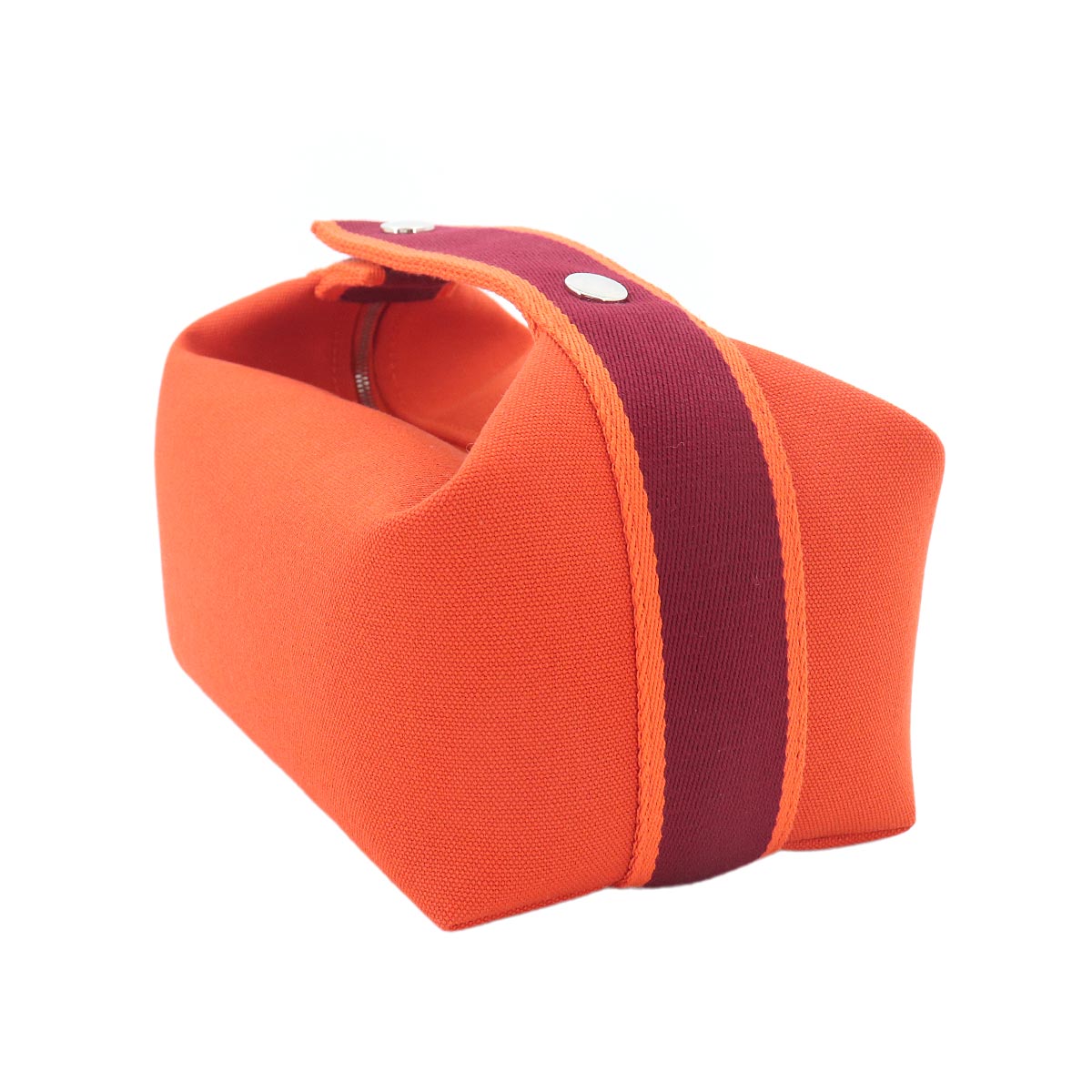 Bride a Brac PM Hand Bag Toile H Feu Orange Rouge H Pouch