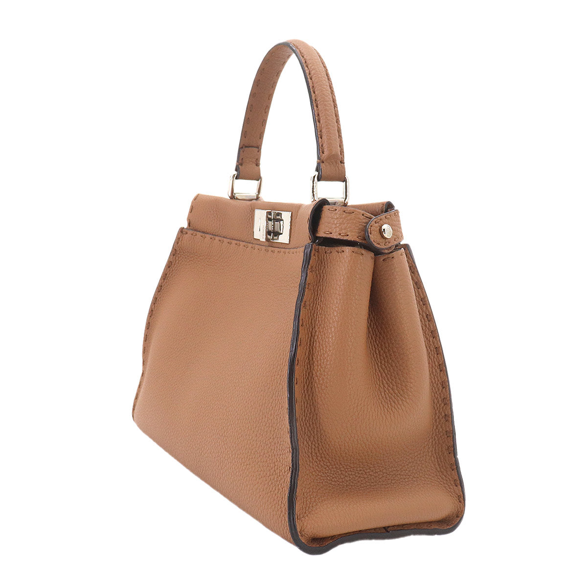 Selleria Peekaboo Regular 2way Hand Bag Leather Brown 8BN290
