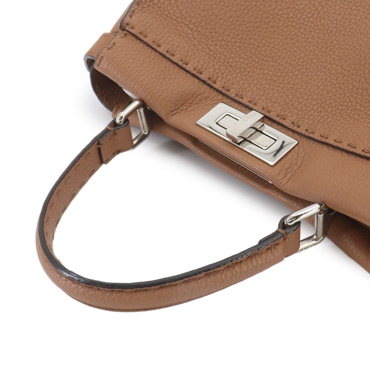 Selleria Peekaboo Regular 2way Hand Bag Leather Brown 8BN290