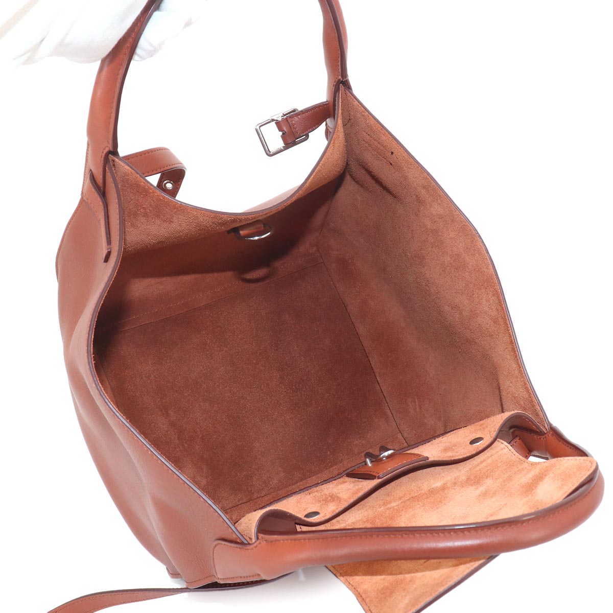 Big Bag Small With Longstrap Hand Shoulder Bag Leather Brown