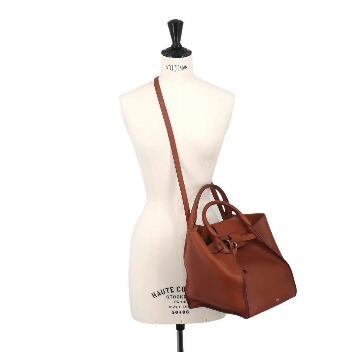 Big Bag Small With Longstrap Hand Shoulder Bag Leather Brown