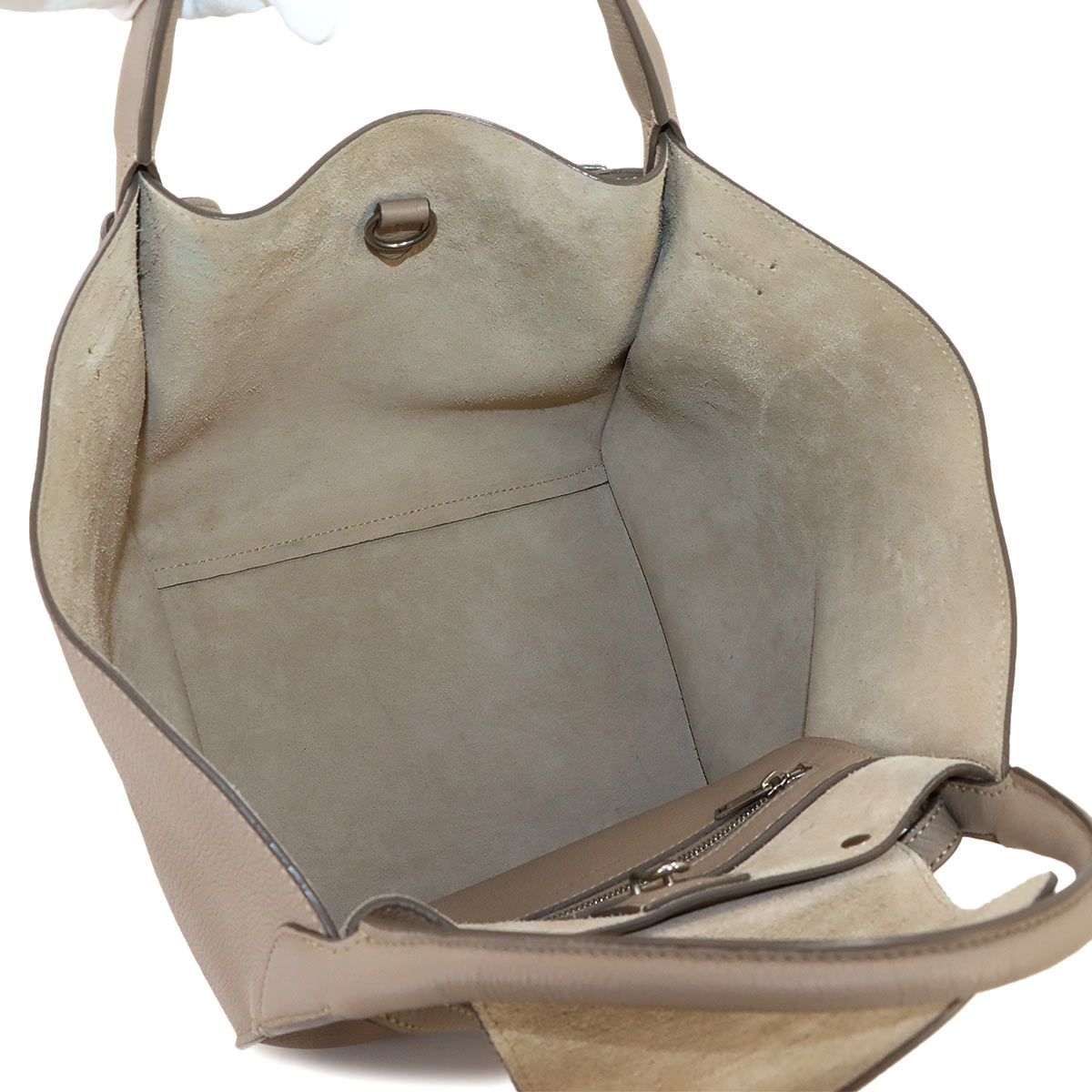 Big Bag Small With Longstrap Hand Shoulder Bag Leather Beige