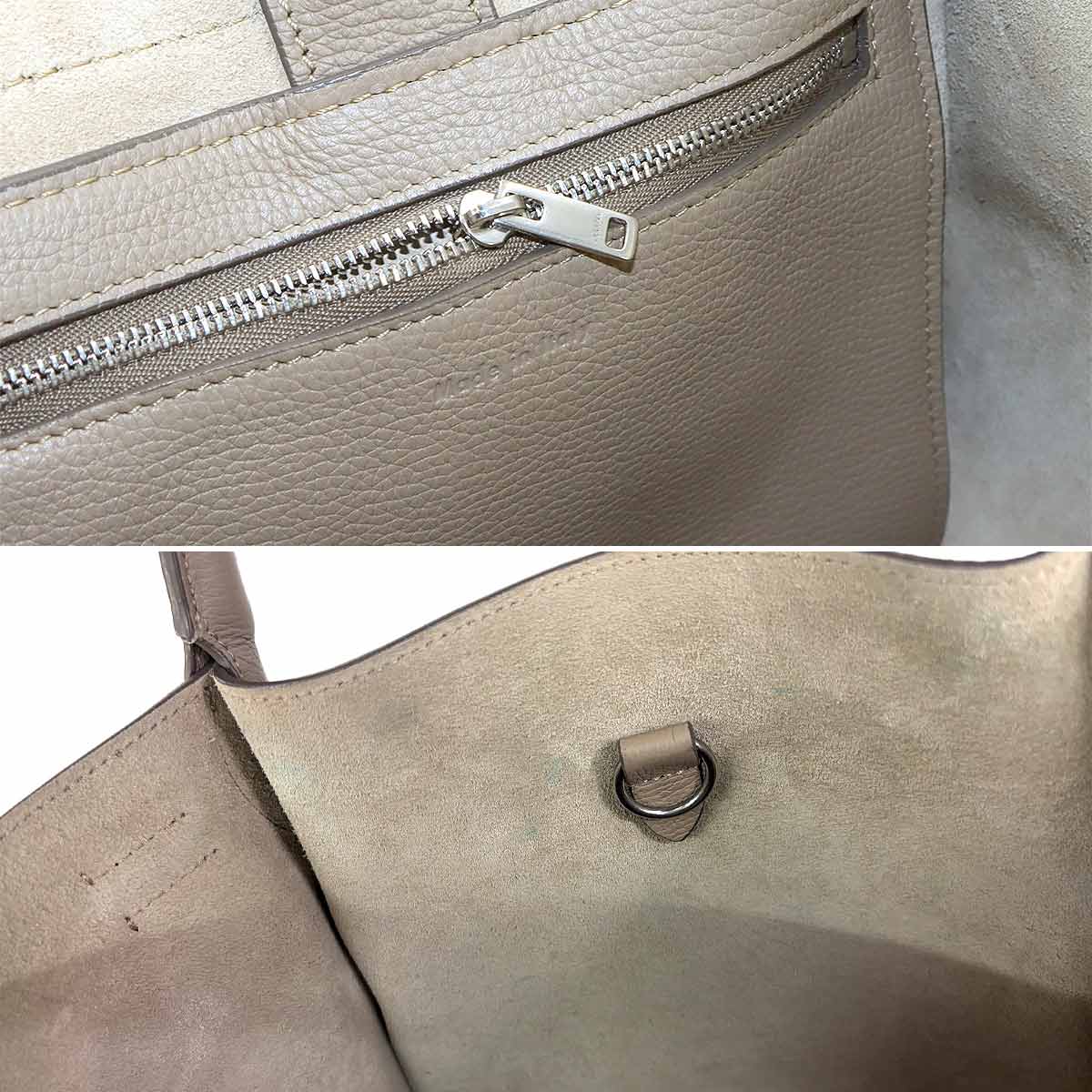Big Bag Small With Longstrap Hand Shoulder Bag Leather Beige