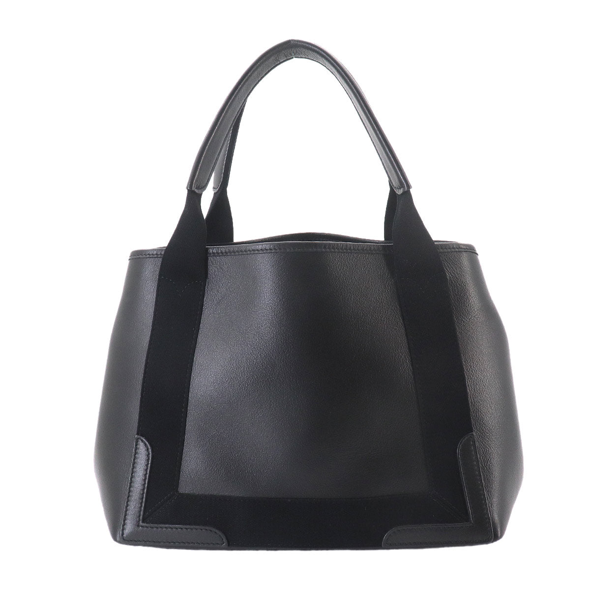 Navy Cabas Small Tote Bag Leather Black 339933 Purse