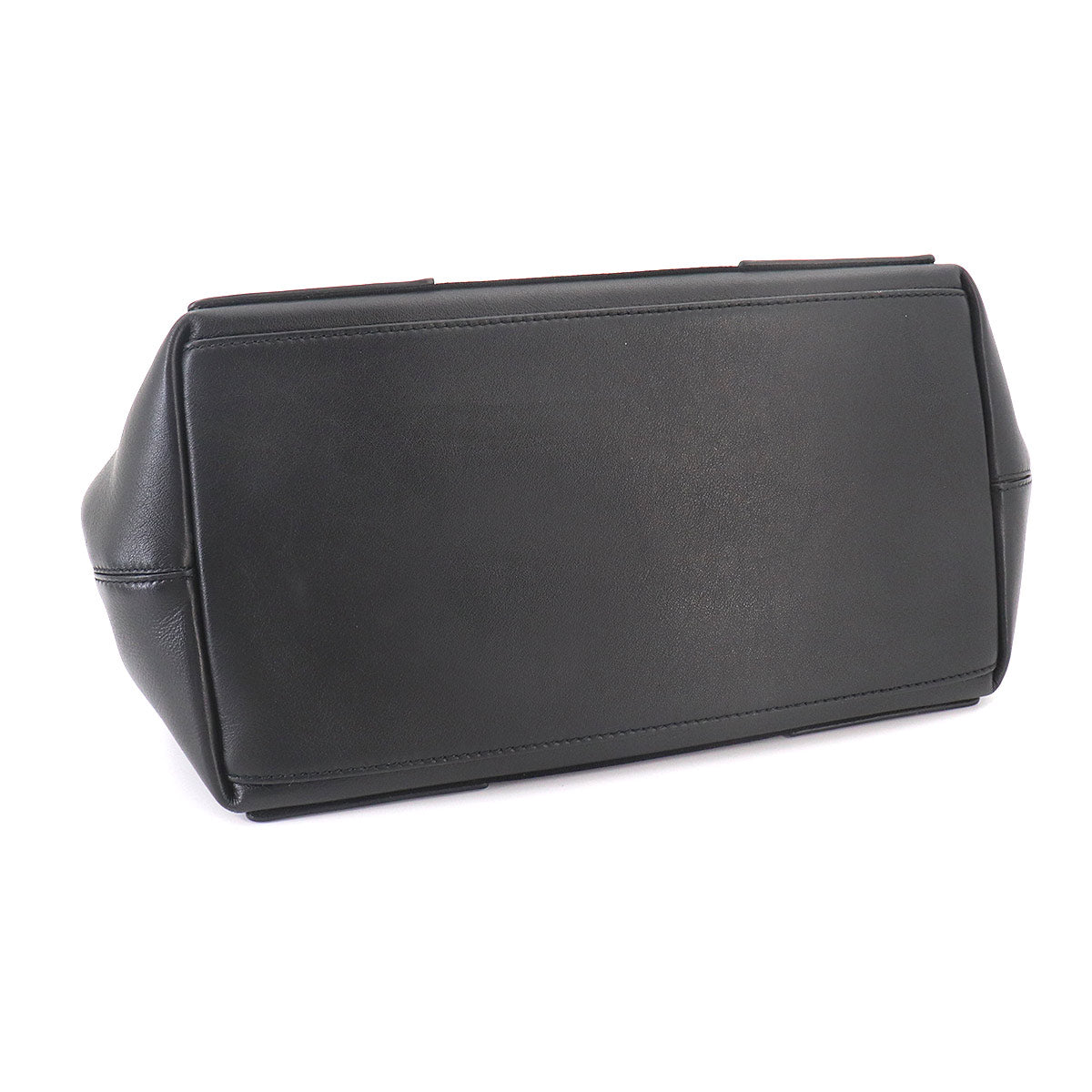 Navy Cabas Small Tote Bag Leather Black 339933 Purse