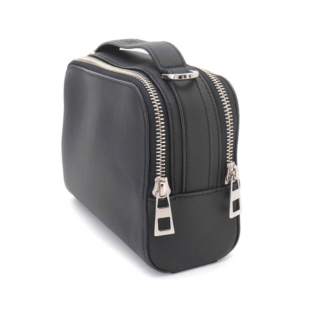 Mini crossbody camera Bag Hand Shoulder Bag Leather Black Anagram