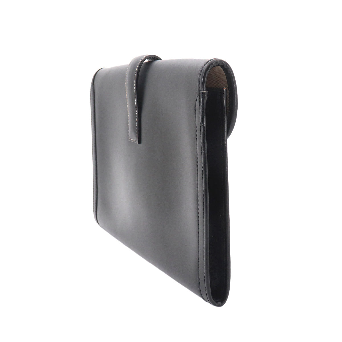 Jige PM Clutch Bag Box Calf Black Purse
