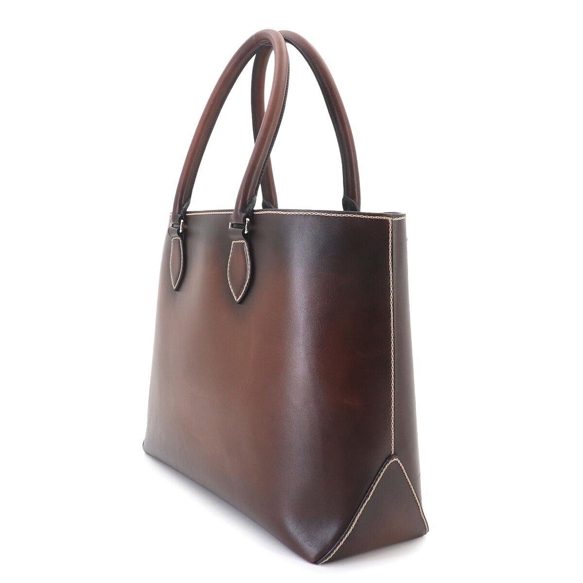 Calligraphy Toujours Tote Bag Venezia Leather Brown