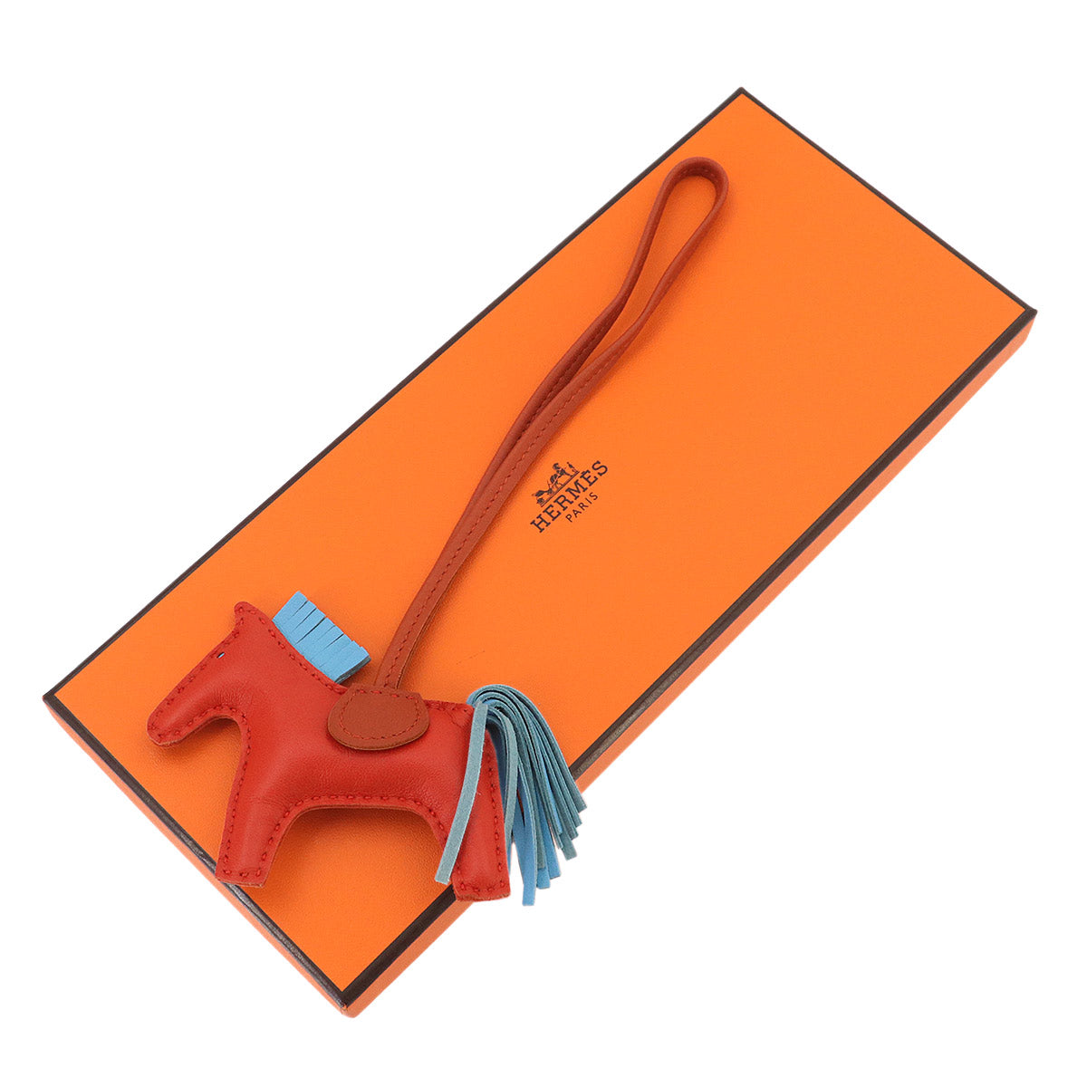 Rodeo PM Bag Charm Agneau Milo Capucines Celeste Cornelian