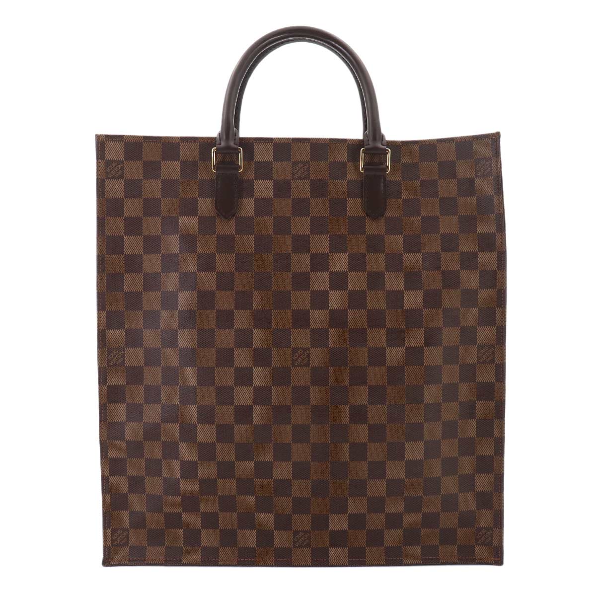 Damier Sac Plat Tote Bag Ebene Brown N51140