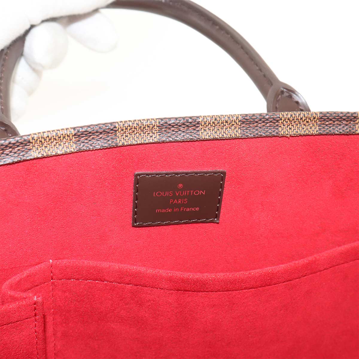 Damier Sac Plat Tote Bag Ebene Brown N51140
