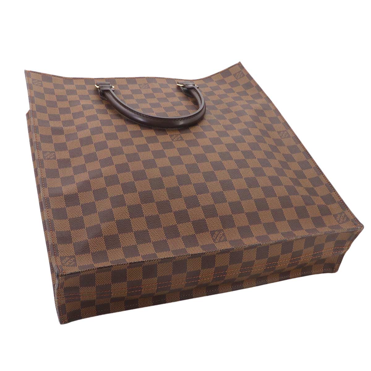 Damier Sac Plat Tote Bag Ebene Brown N51140