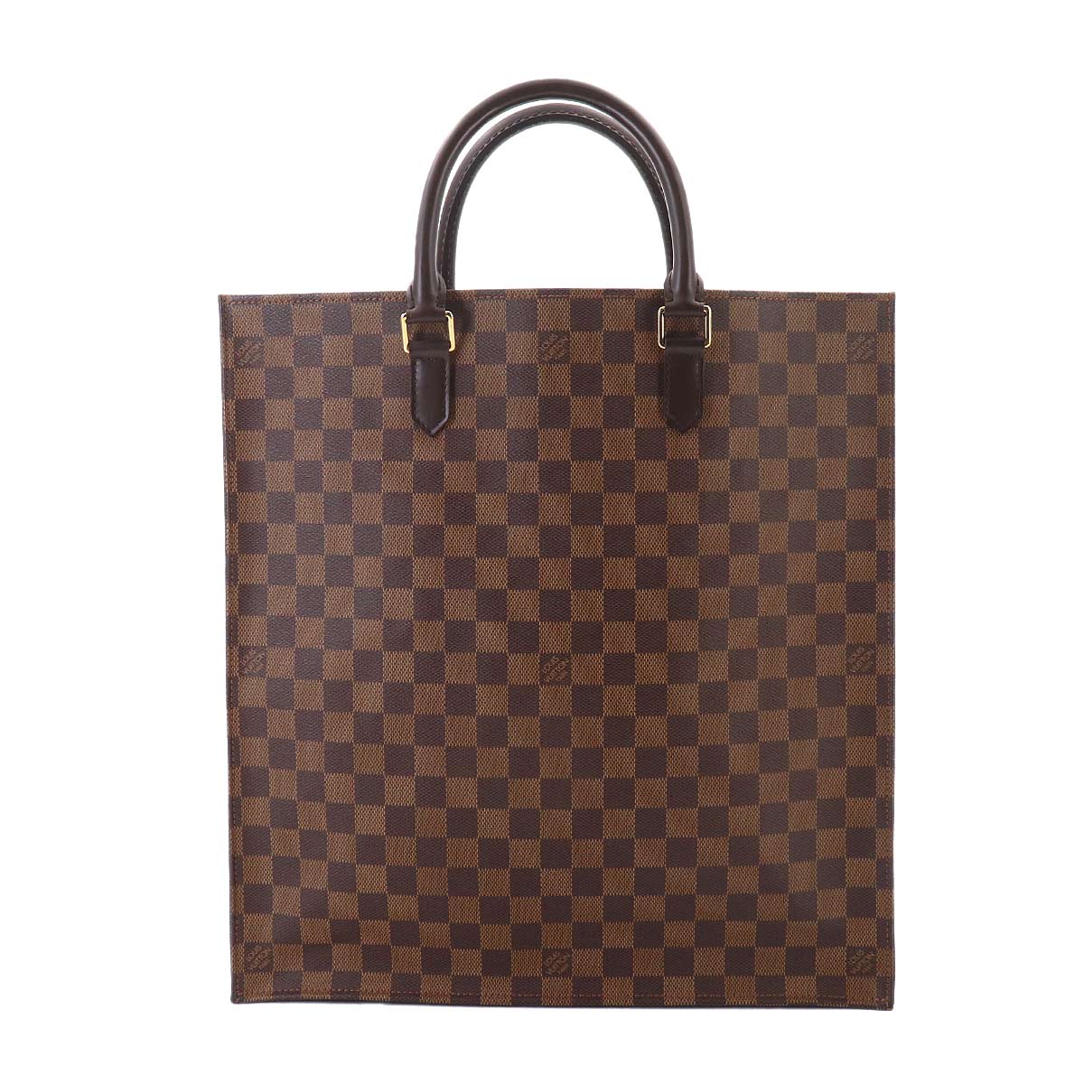 Damier Sac Plat Tote Bag Ebene Brown N51140