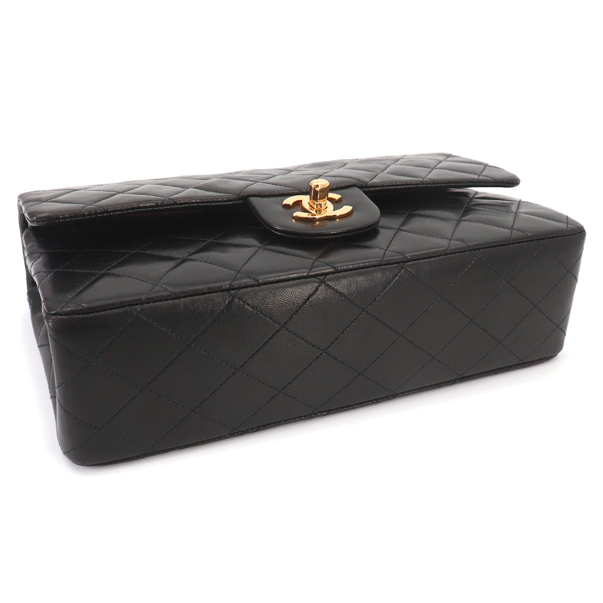 Matelasse 25 Chain Shoulder Bag Leather Black A01112 Vintage