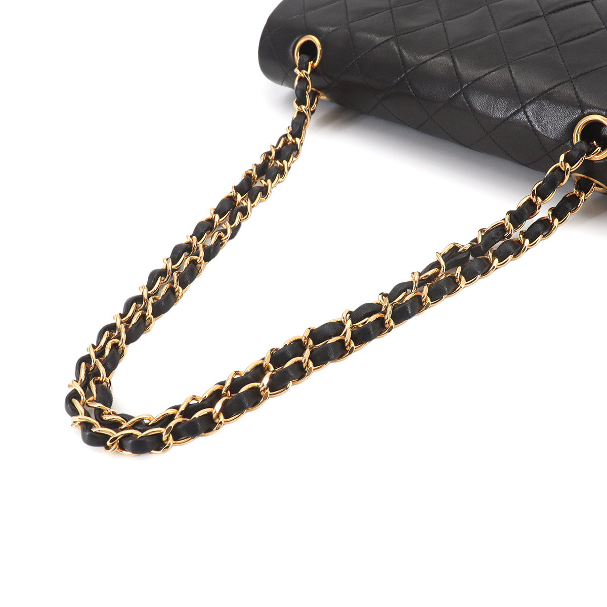 Matelasse 25 Chain Shoulder Bag Leather Black A01112 Vintage