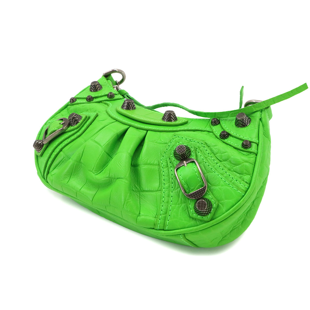 Le Cagole Mini Hand Shoulder Bag Leather Green 695814