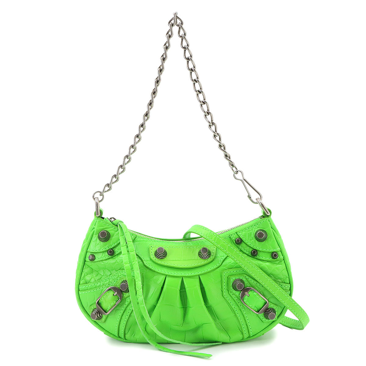 Le Cagole Mini Hand Shoulder Bag Leather Green 695814