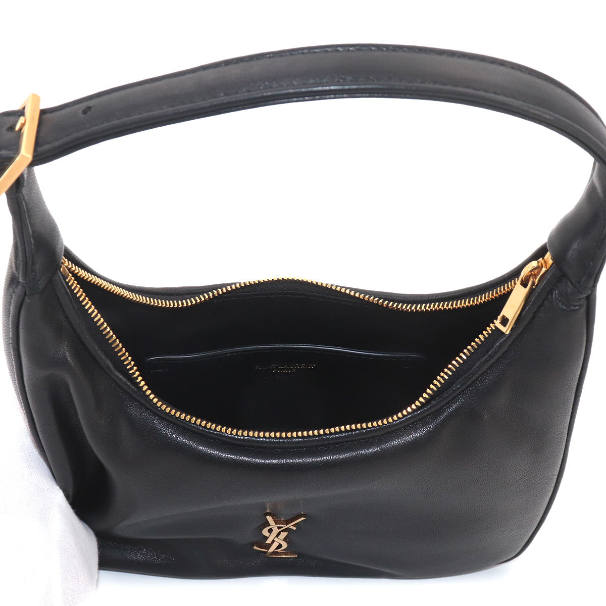 Calypso Mini Hobo Hand Bag Leather Black 791484 Purse