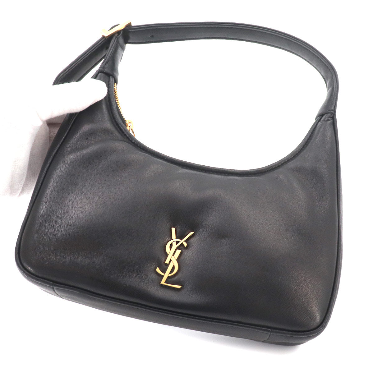 Calypso Mini Hobo Hand Bag Leather Black 791484 Purse