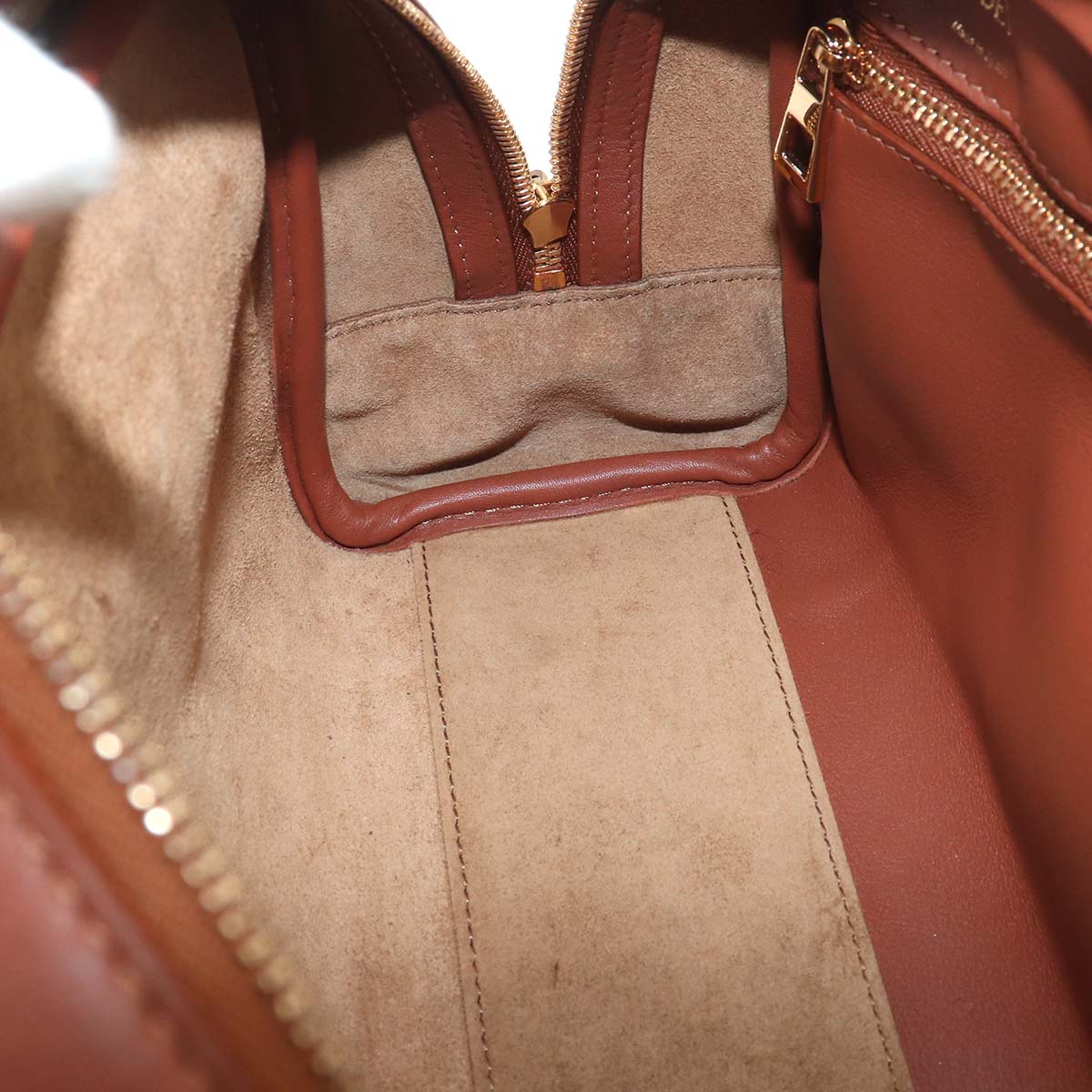 Amazona 23 2way Hand Shoulder Bag Leather Jacquard Tan Purse