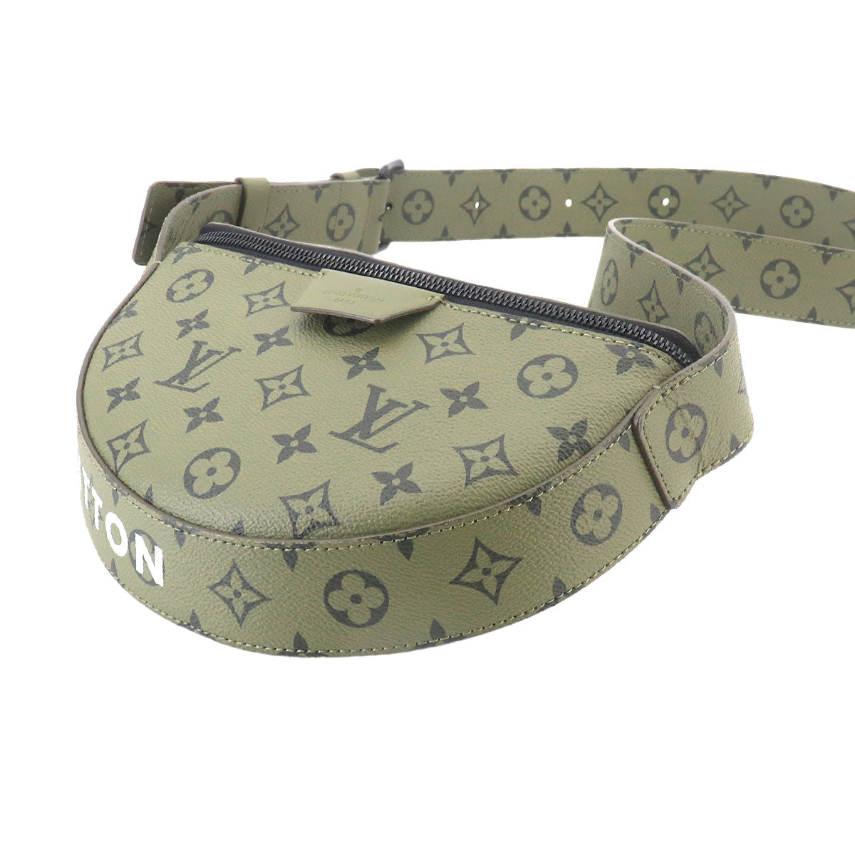 Monogram Tone LV Moon Crossbody Shoulder Bag Khaki M23838