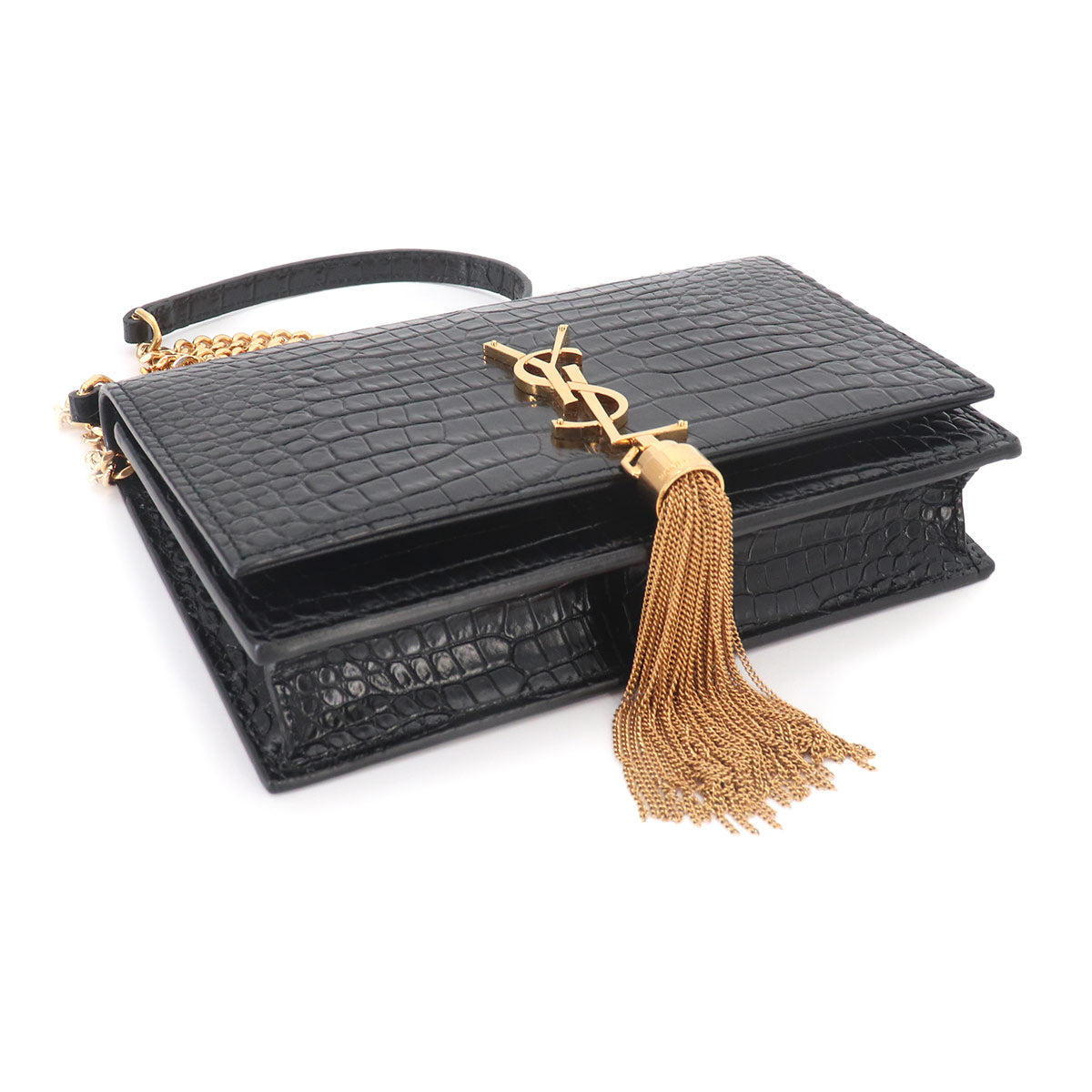 Kate Chain Long Wallet Leather Black 452159