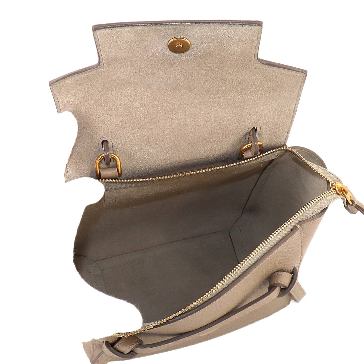 Belt Bag Nano Hand Shoulder Bag Leather Beige 189003