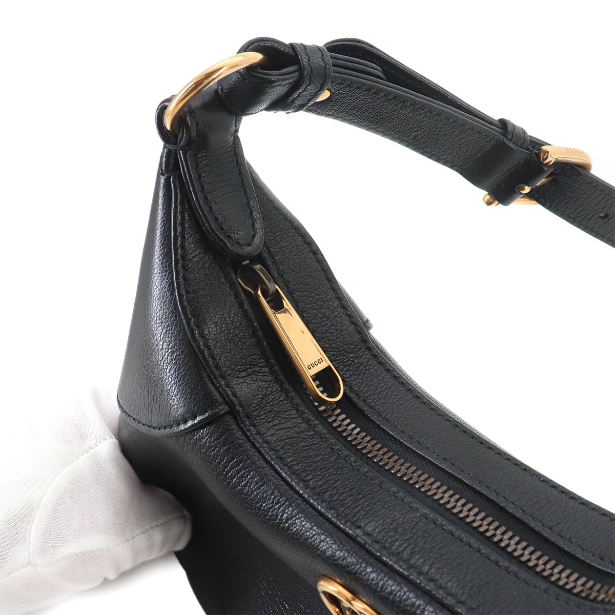 Aphrodite Small Shoulder Bag Leather Black 731817 Purse