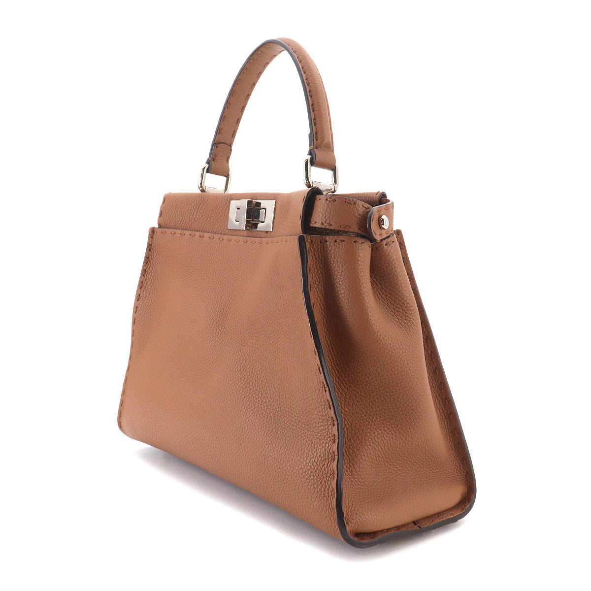 Selleria Peekaboo 2way Hand Shoulder Bag Leather Brown 8BN226