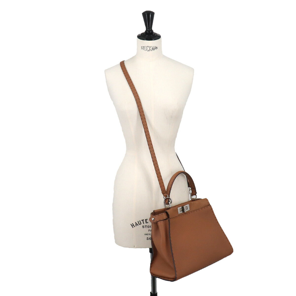 Selleria Peekaboo 2way Hand Shoulder Bag Leather Brown 8BN226