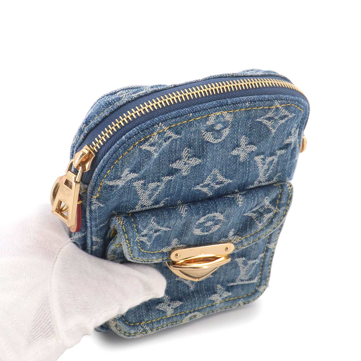 LV Remix Monogram Denim Fairfax Pochette Shoulder Bag