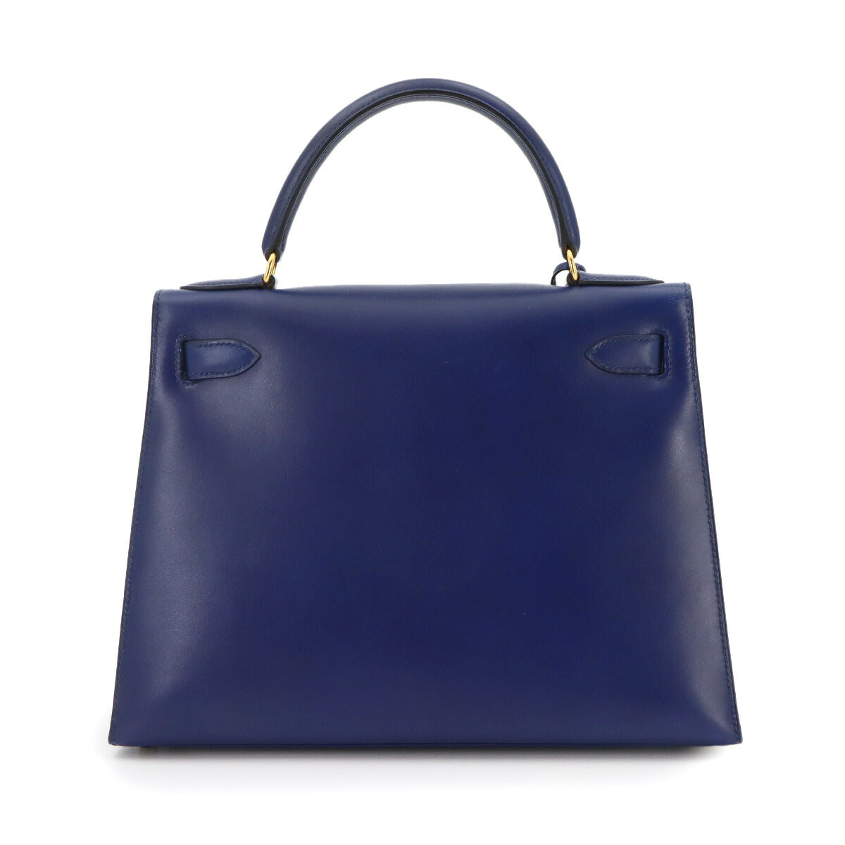 Kelly 28 Box carf Blue 2way Hand Shoulder Bag Vintage Purse