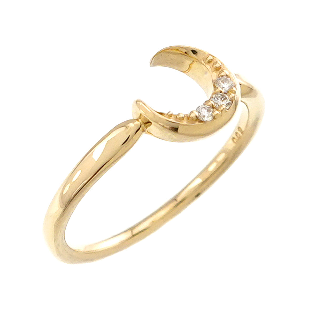 Diamond 0.02ct Ring 10K YG 416 Size4.75-5(US)