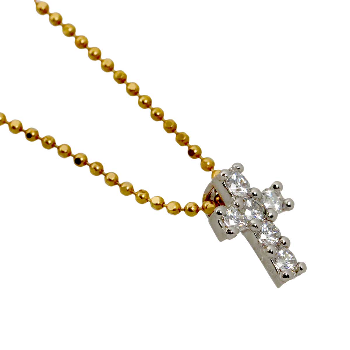 Diamond Necklace 18K YG WG 750