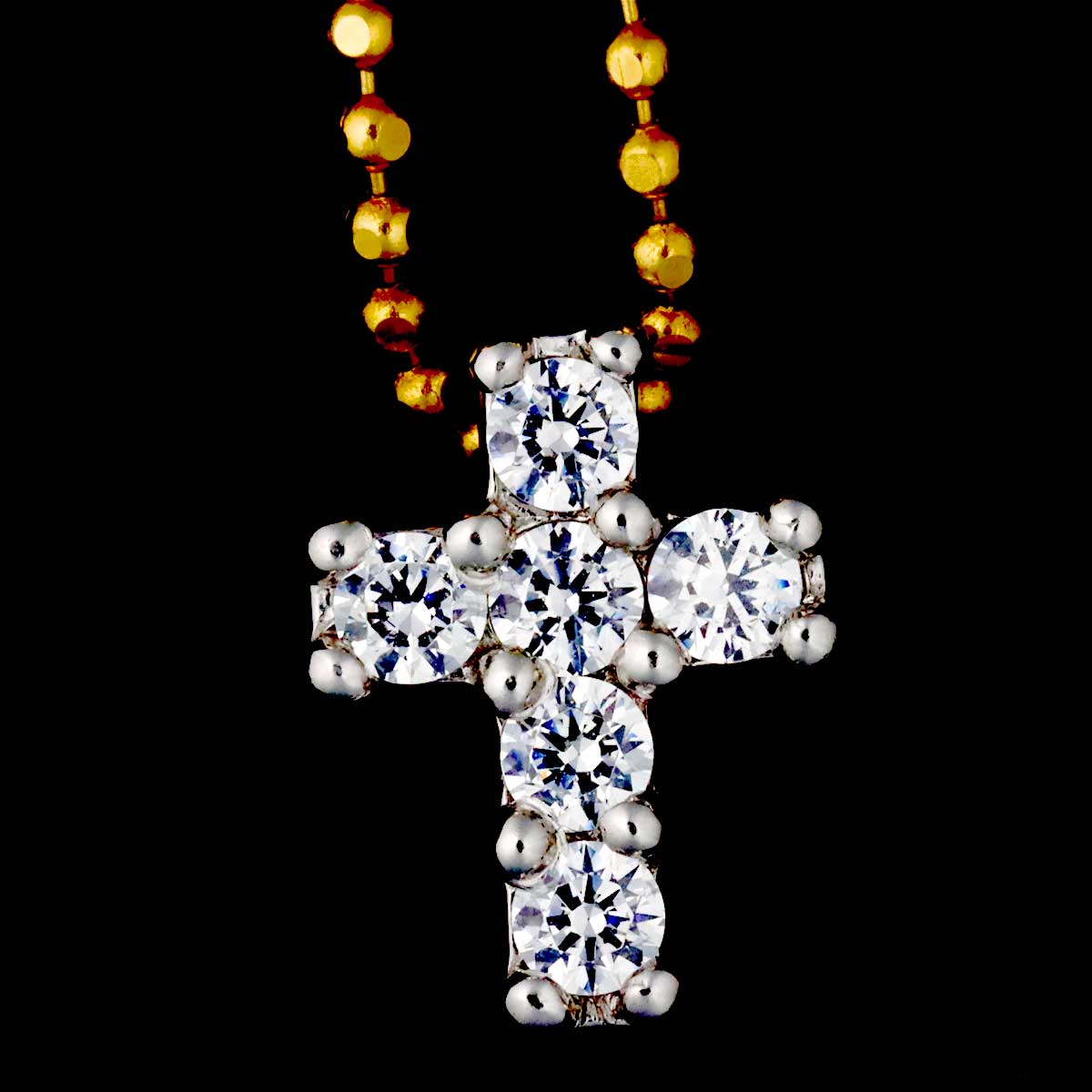 Diamond Necklace 18K YG WG 750