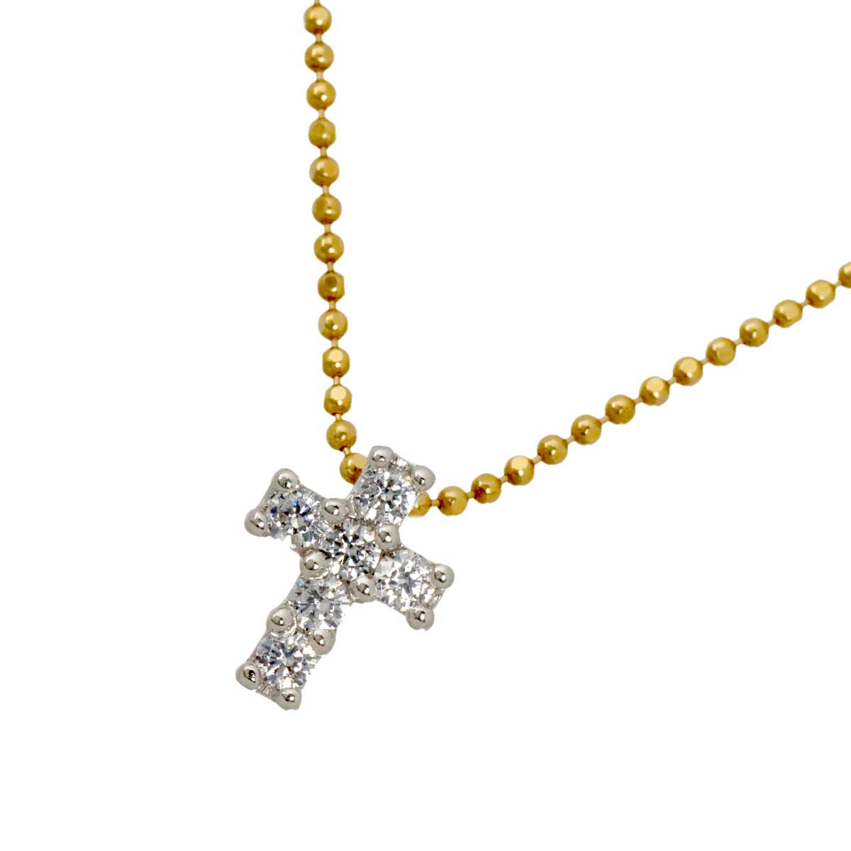 Diamond Necklace 18K YG WG 750