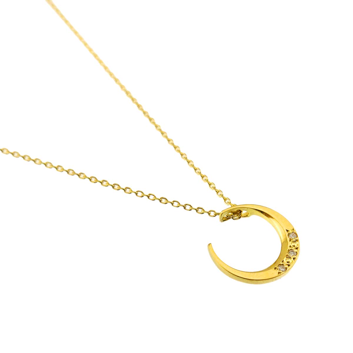 Diamond Necklace 18K Yellow Gold 750