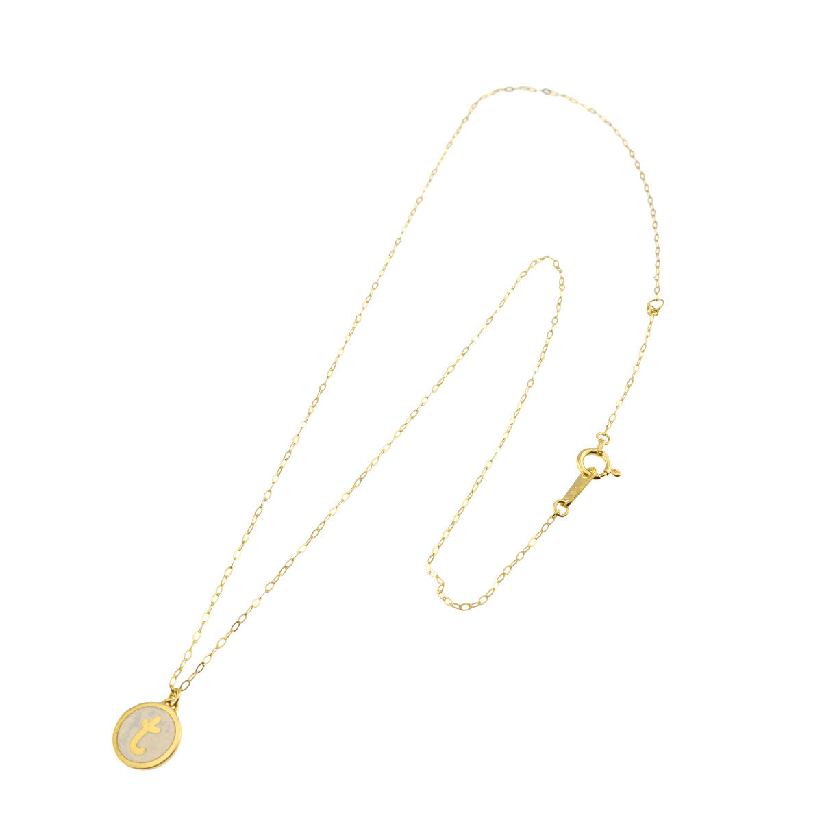 Necklace Enamel 18K Yellow Gold 750