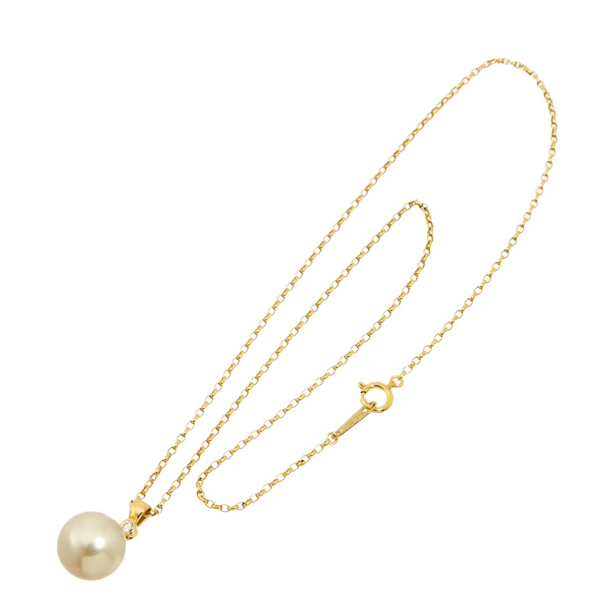 South Sea pearl 11.5mm Diamond Necklace 18K YG 750