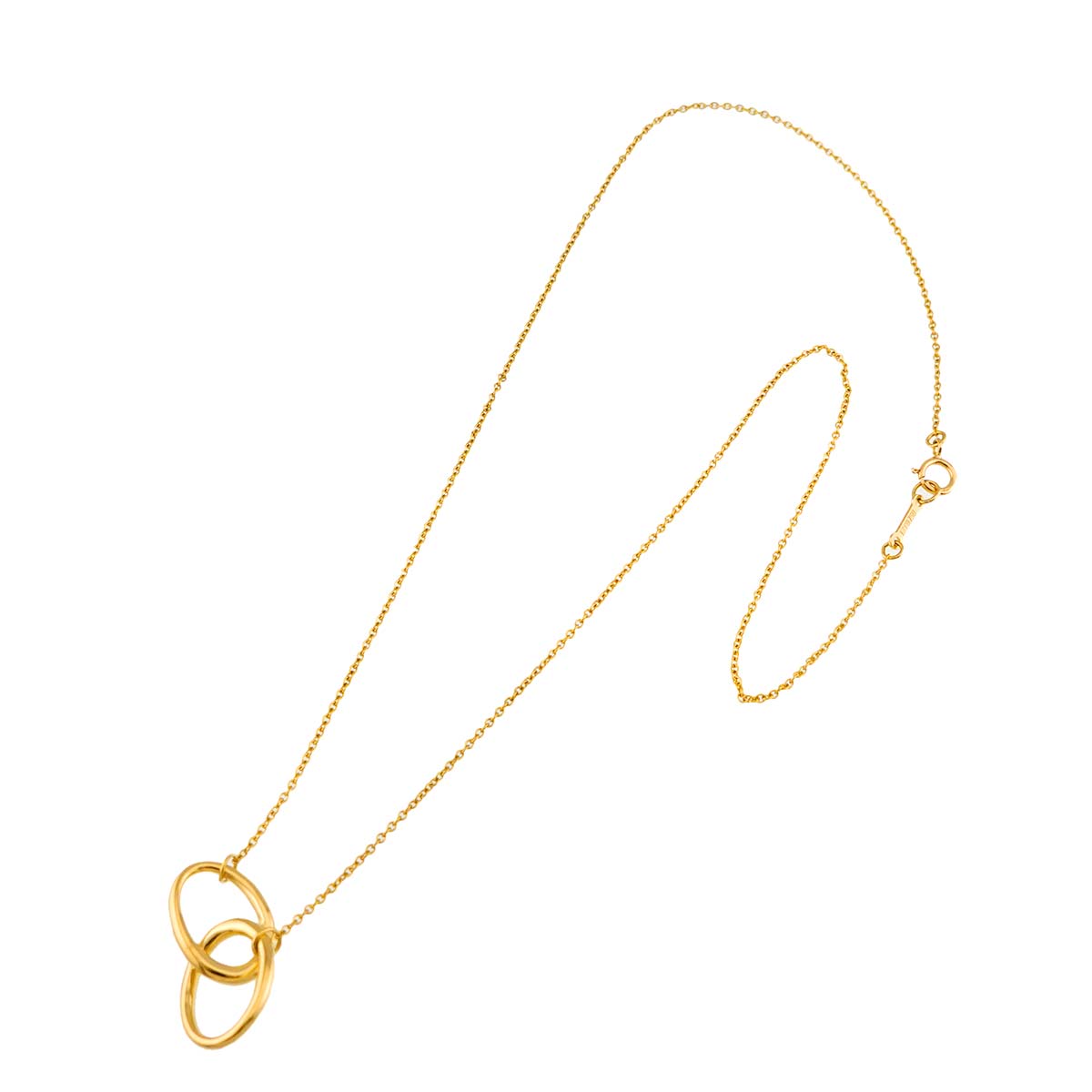 Double Loop Necklace 18K Yellow Gold 750