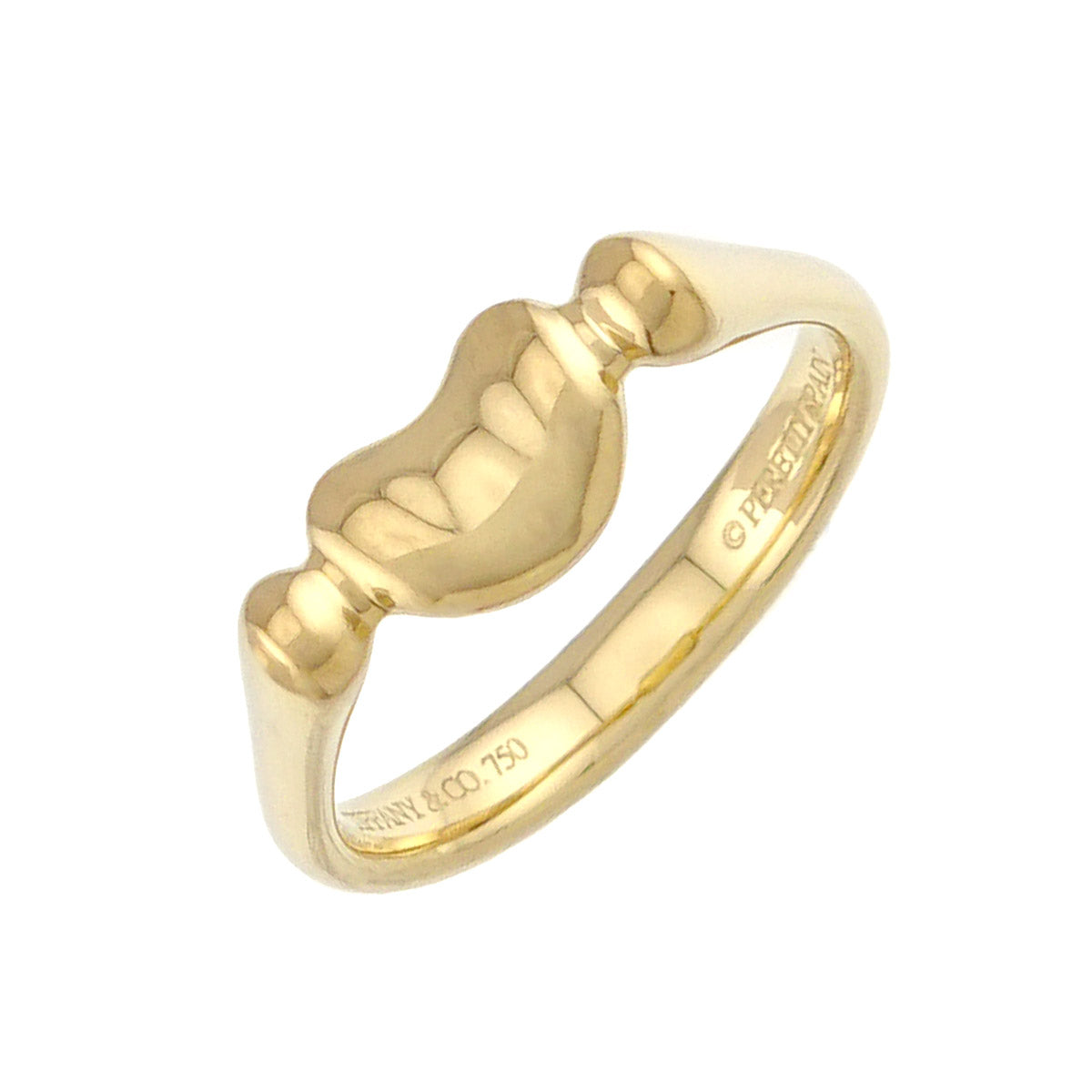 Bean Ring 18K Yellow Gold 750 Size6.25-6.5(US)
