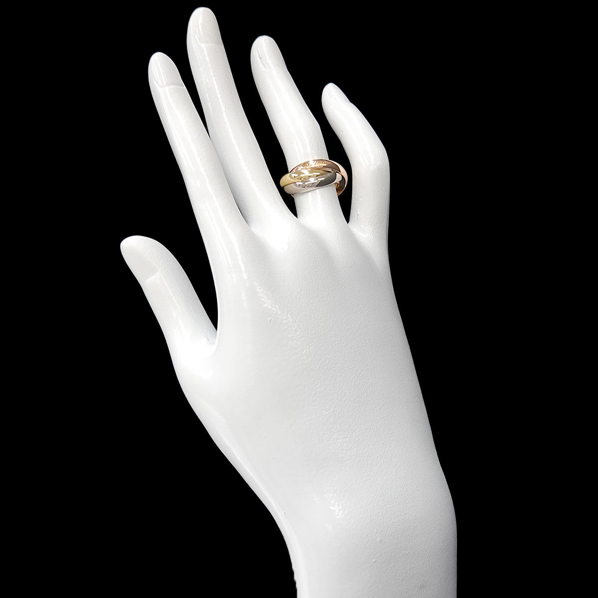 Trinity Ring 18K YG WG PG 750 Size50 5.25(US)