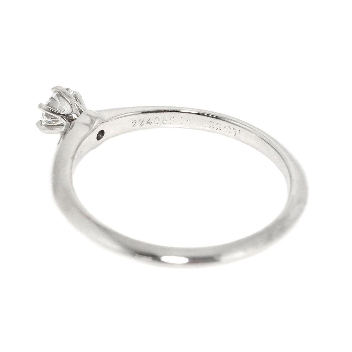 Diamond 0.22ct D/VVS1/EX Ring Platinum Size7.5(US)